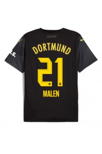 Borussia Dortmund Donyell Malen #21 Voetbaltruitje Uit tenue 2024-25 Korte Mouw